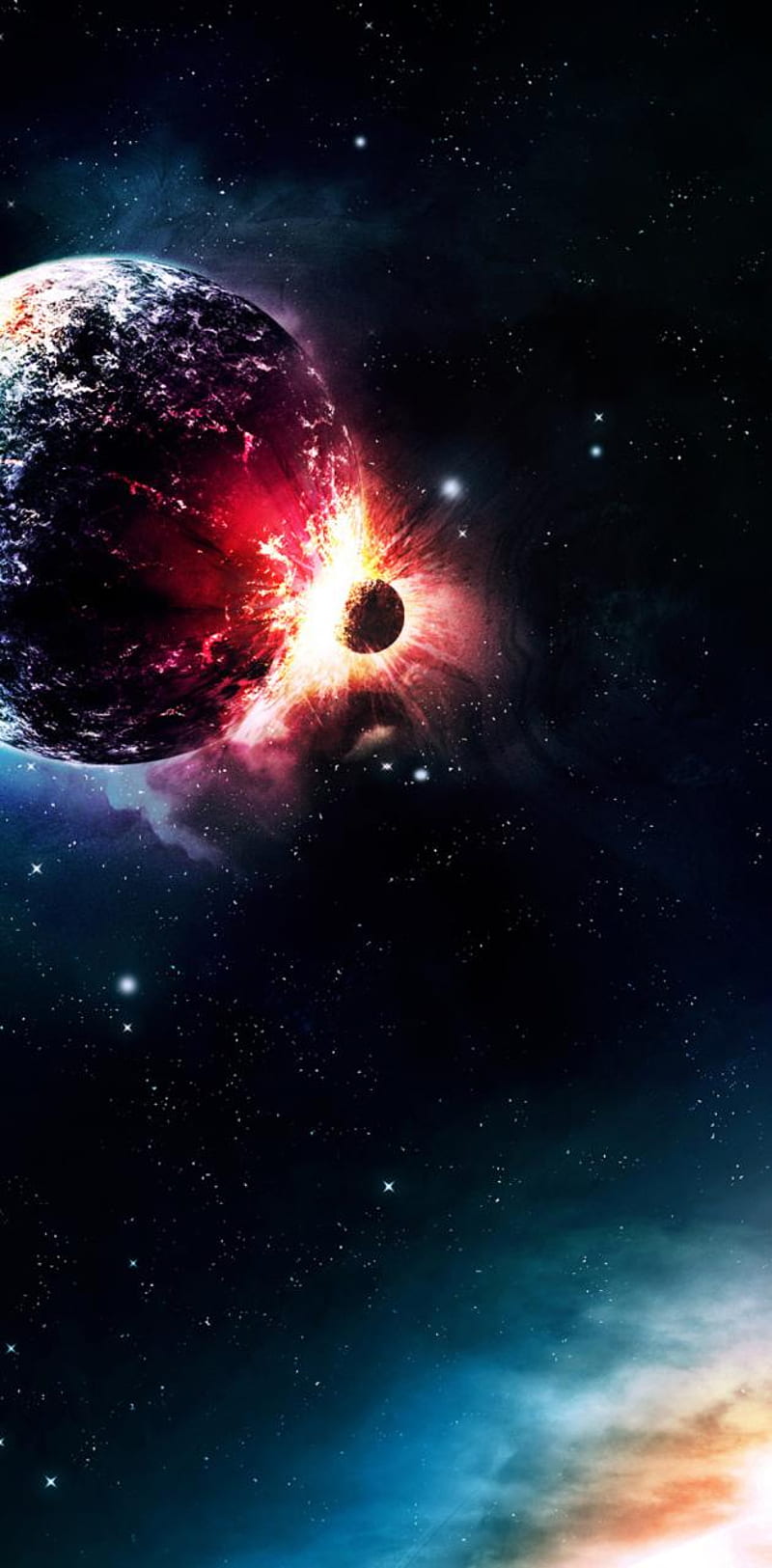 Planet Collision by UnthinKable_ - on â, Planetary Collision, HD phone wallpaper